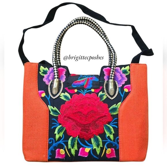 MEXICAN Embroidered Shoulder/Tote Bag - Picture 2 of 13